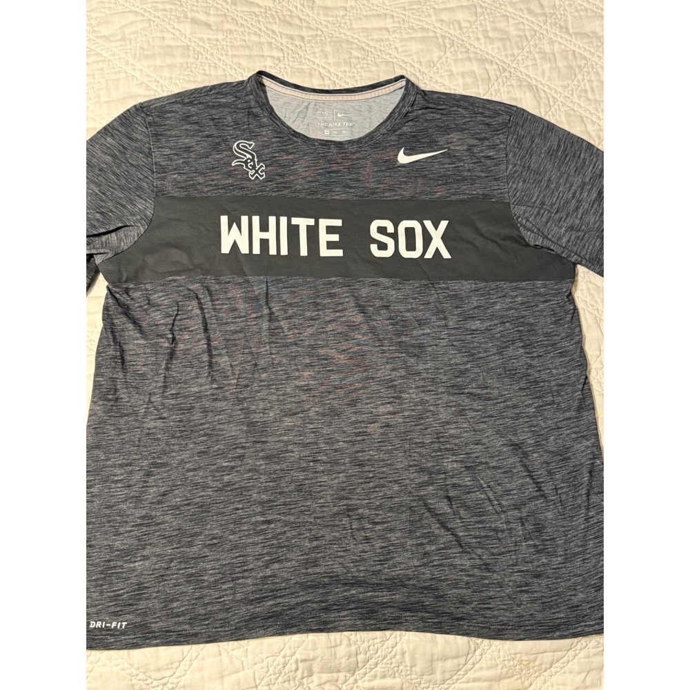 Nike Chicago White Sox MLB Mens XXL Dri-FIT Heather Grey Performance T-Shirt